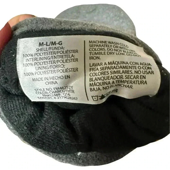 Unisex Gray 3M Thinsulate Winter Mittens M Warm Casual - Picture 7 of 7